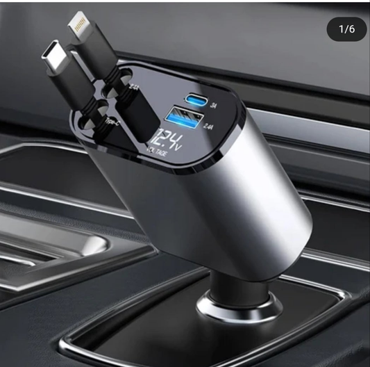 4 in 1 Retractable car charger.